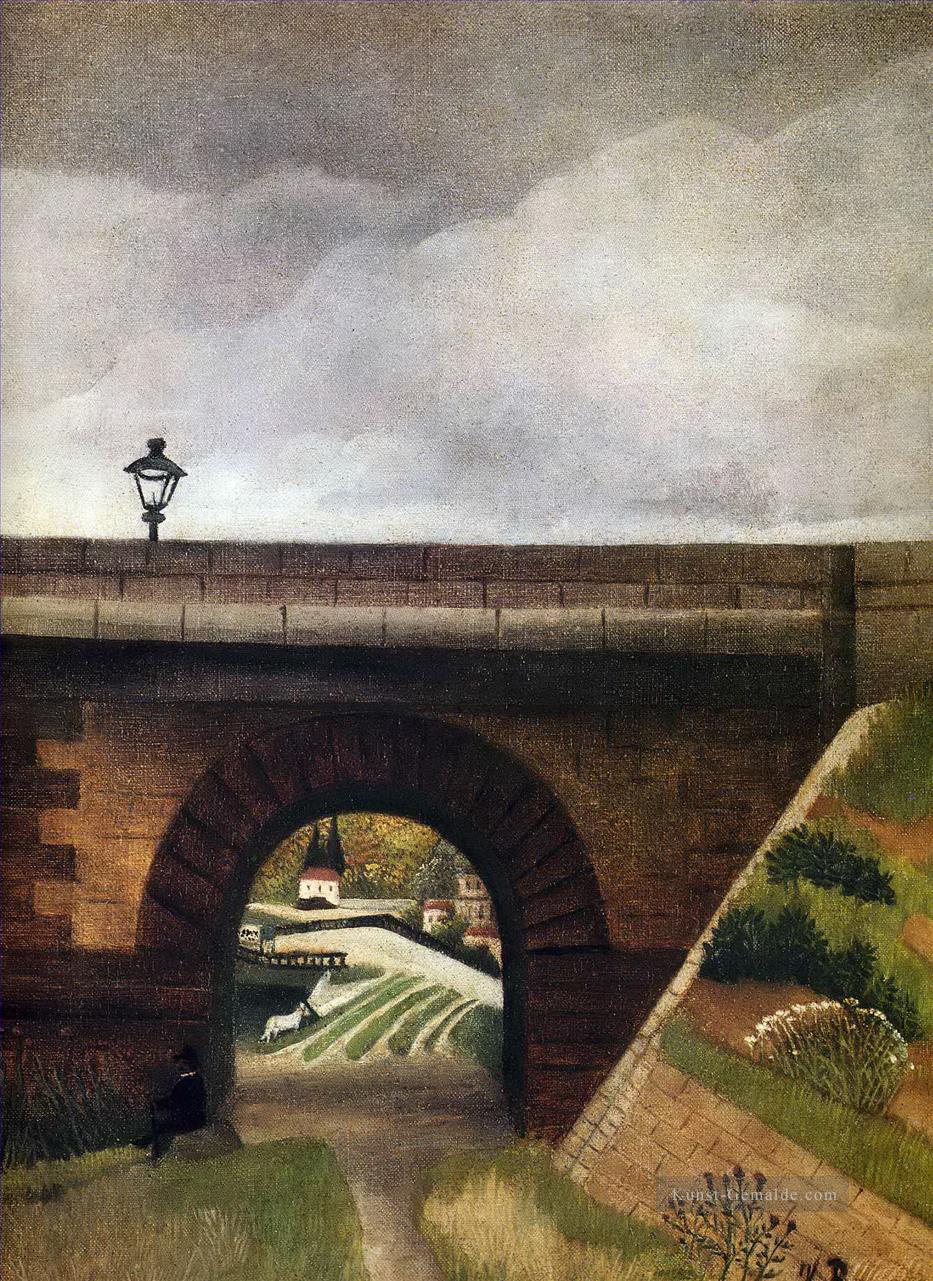 Siebte Brücke Henri Rousseau Post Impressionismus Naive Primitivismus Ölgemälde